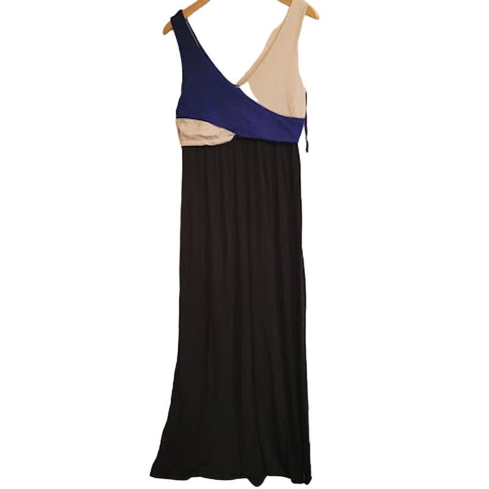 Anthropologie - Maeve- Blue, cream, and black maxi dress- size medium - Picture 3 of 8